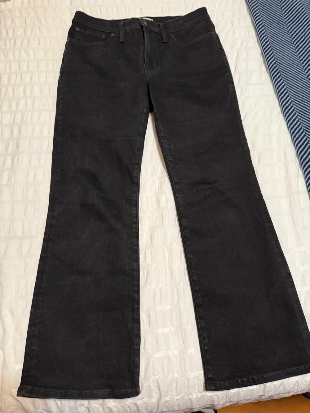 Madewell Black Mid-Rise Kick Out Jeans